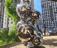 Скульптура из зеркальных шаров нержавеющая сталь (517531) поставка арт-объект  в Оренбурге