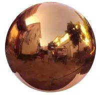 Шар полированный из меди (198300) монтаж - сфера арт-объект ø 1000 мм. пустотелая  в Оренбурге