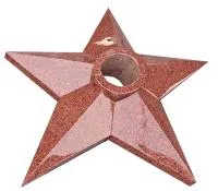 Звезда из красного гранита (517571) поставка комплект горелка ГВД 379 10 89 00 ПС вечный огонь ø 900 мм. монолит - составная  в Оренбурге
